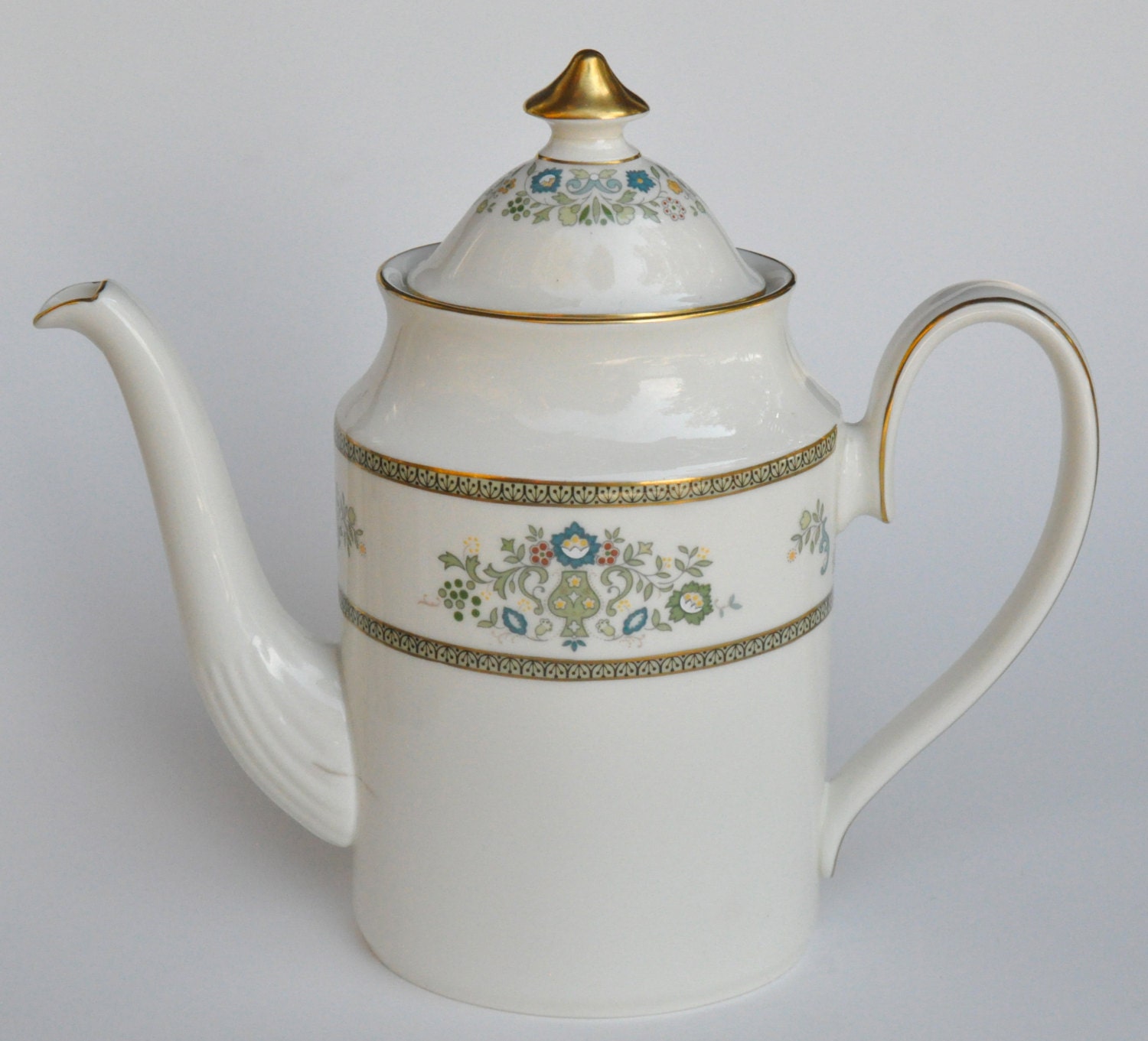 Minton Henley Pattern Bone China Coffee Pot by dishinit on Etsy