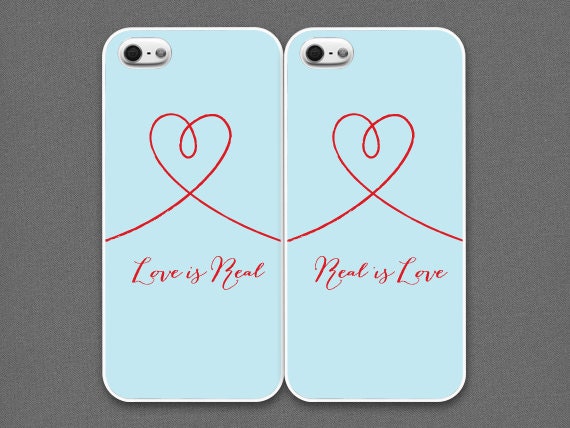 iPhone 4 / 4s Case -Valentines Day /  Love is Real, Real is Love (set of 2 cases per order),iPhone4 Case, iPhone4s Case