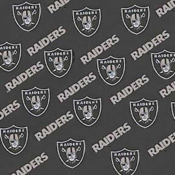 By The Yard Nfl Oakland Raiders Cotton Fabric By Journeystreehouse