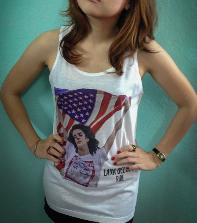 lana del rey american flag shirt