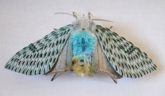 Fabric sculpture - Large Moth textile art