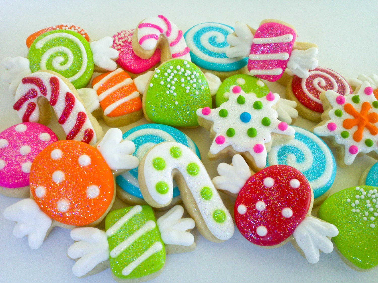 Christmas Candy Mini Sugar Cookies- 2 Dozen Il_570xn