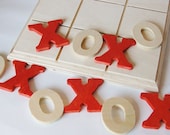Wooden -LOVE- Valentine Day Edition -Tic Tac Toe Wood Game - applenamos