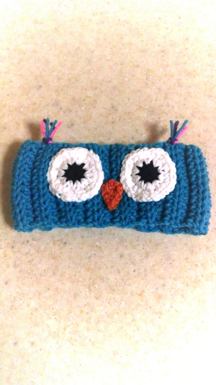 Owl Ear Warmer Headband Crochet Children's Headband Owl Accessory - MyStitchInTime