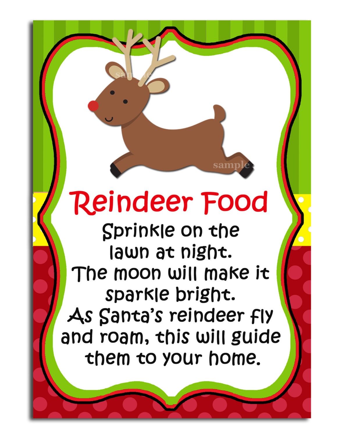 Items similar to Reindeer Food Printable Labels Instant Download on Etsy