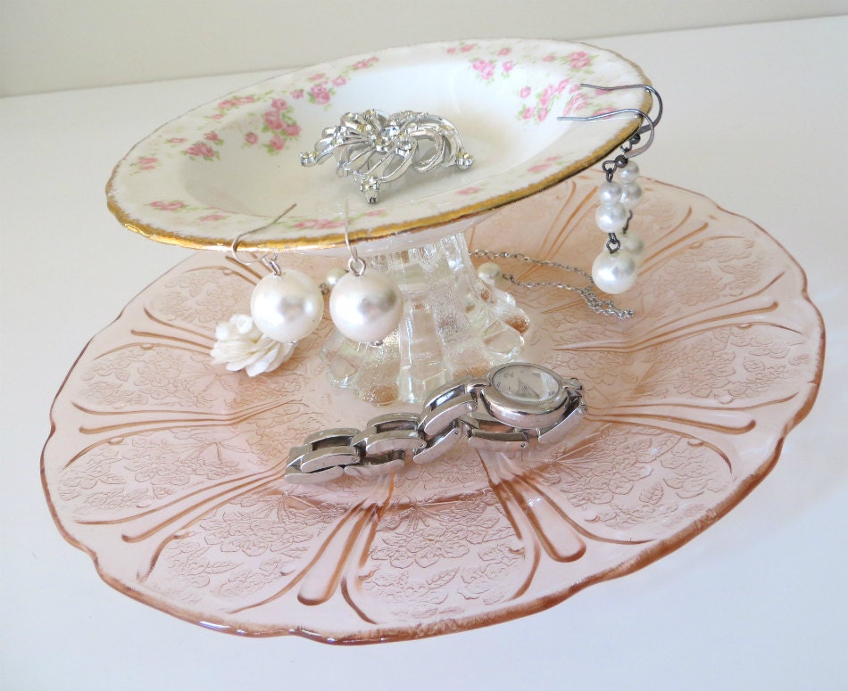 CHRISTMAS IDEA Beautiful Vintage Floral Dish by farmhousepretty