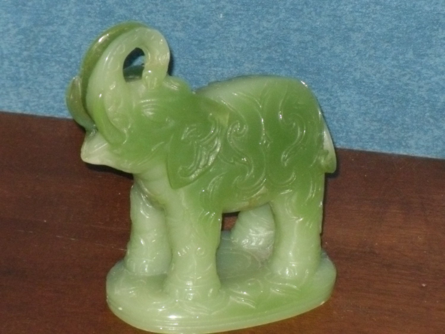 green jade good luck elephant figurine