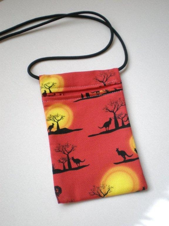 Pouch Zip Bag Kangaroo Fabric great for walkers by VinoCatz