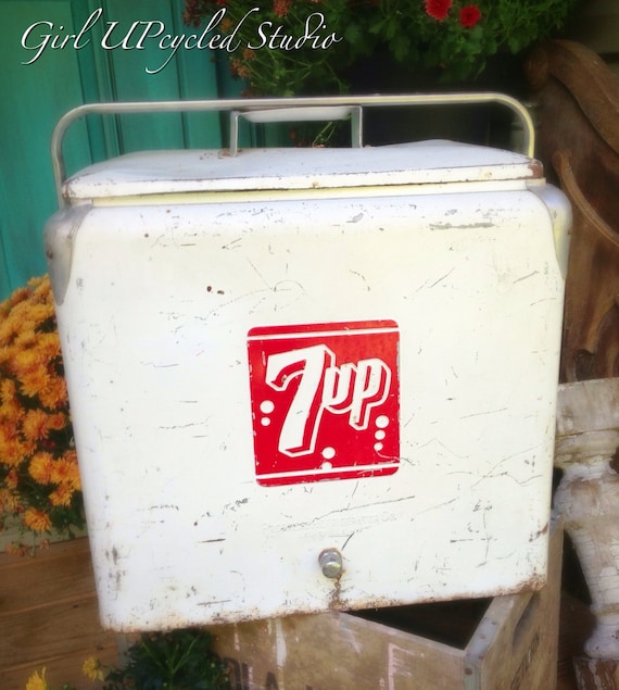 Vintage antique 7UP Soda Cooler by girlUPcycled on Etsy