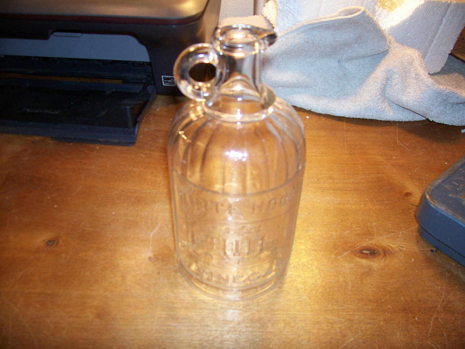 vintage White house embossed vinegar bottle quart by rustyitems