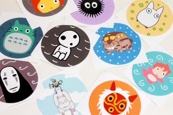 Studio Ghibli Pack Of 20 Sticker Set By Turtlessoup On Etsy