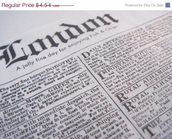 Cyber Week SALE 10% OFF 25 Sheets of Newsprint Black and White Deli Sandwich Wrap Wrapping Paper 12" x 16" Il_570xn