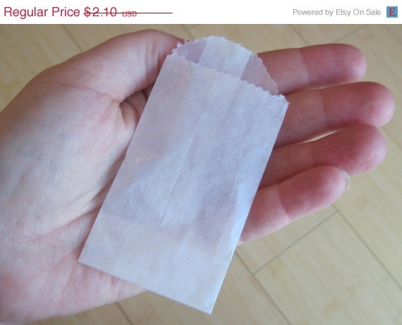 ON SALE 25 Itty Bitty Transparent Glassine Bags for Party Favors and more Il_570xn