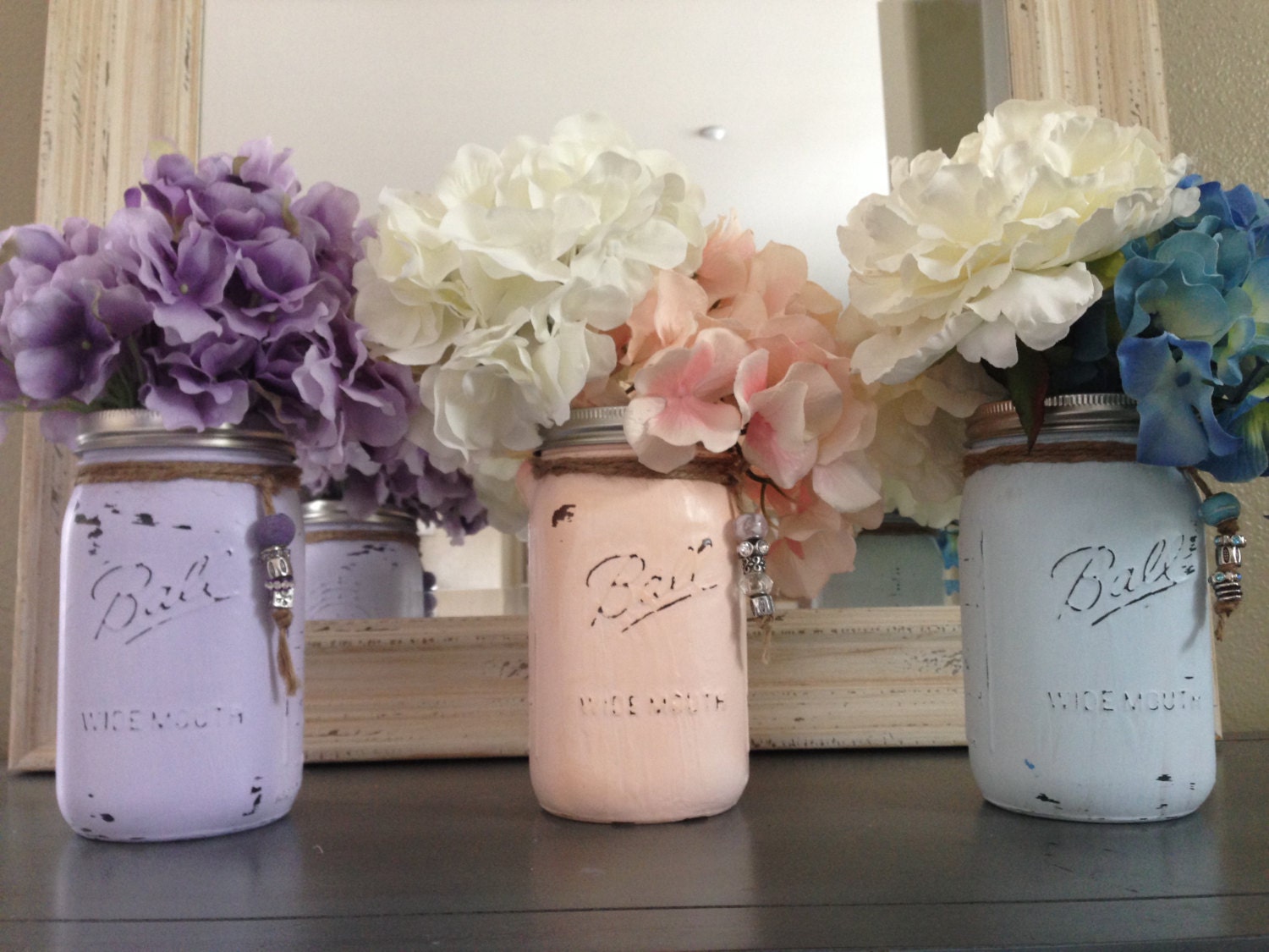 Distressed Mason Jar Wedding Mason Jars Home Decor Mason