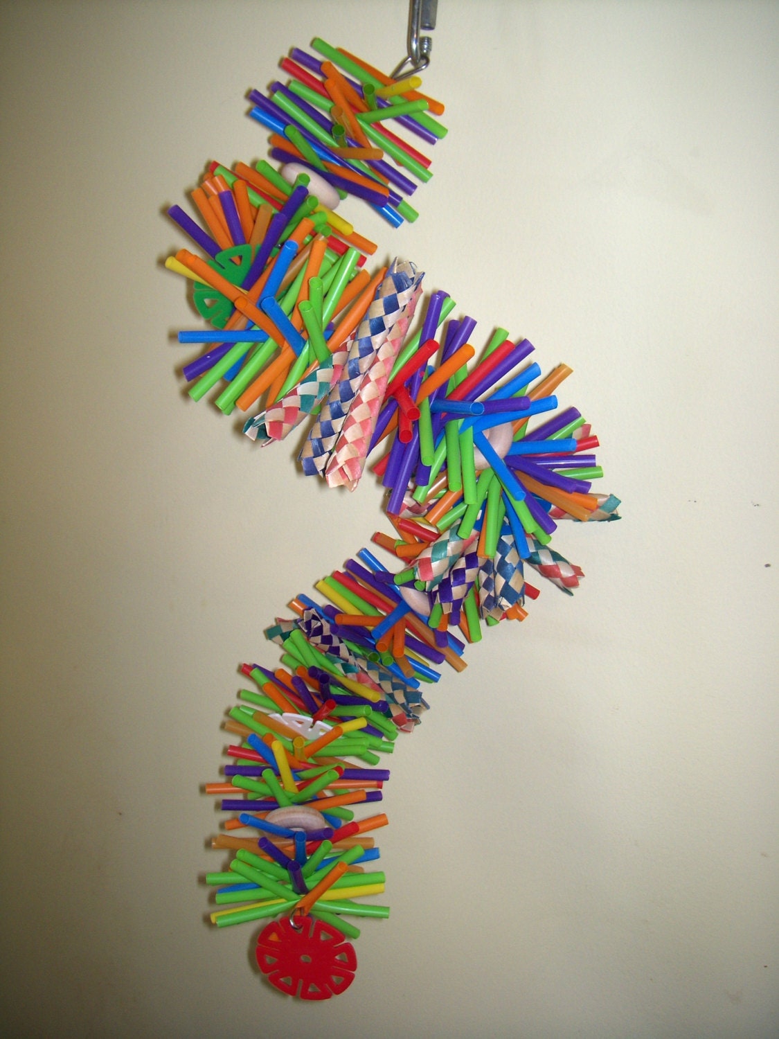 Lg. Silly Sid Straw Spiral Large Bird Toy by