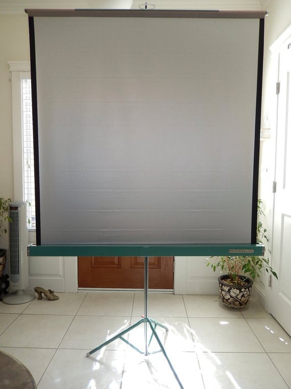 Vintage Projection Screen Da Lite movie by VintageTreasuresRus