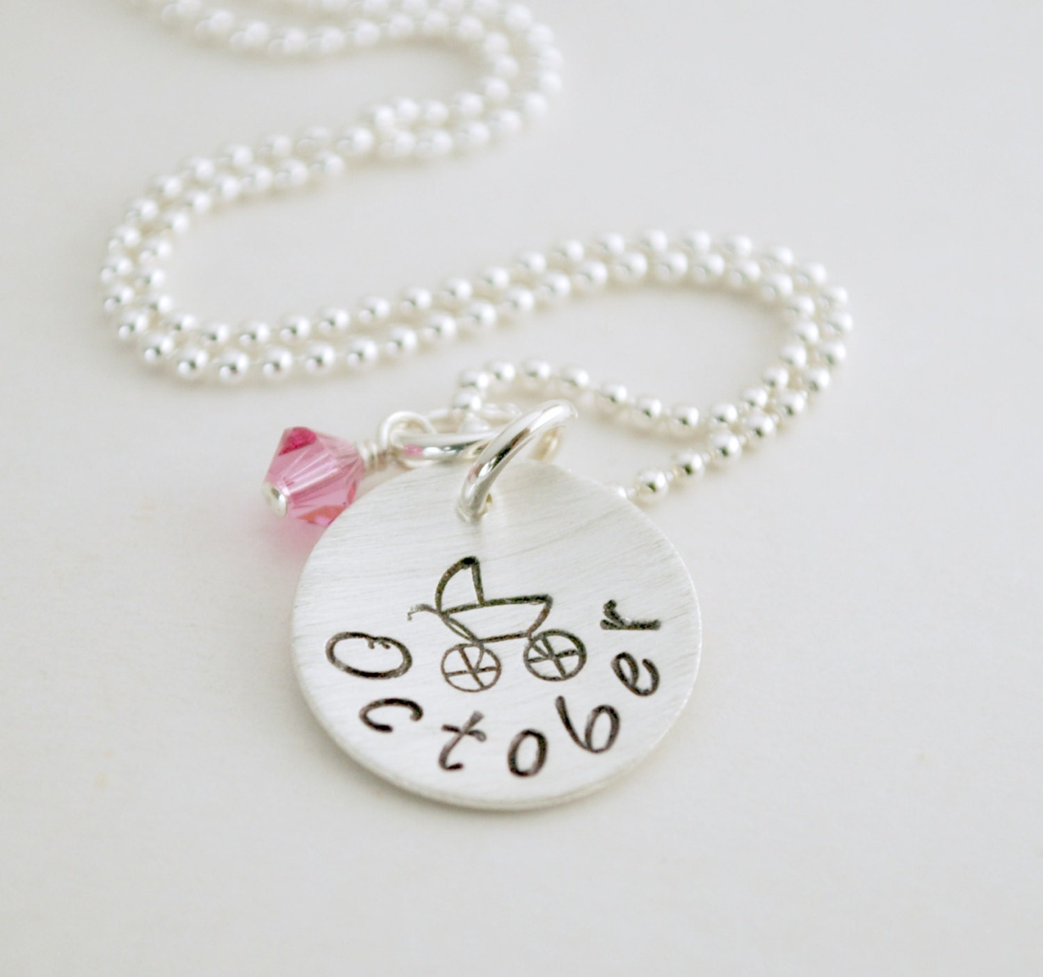 Pregnancy Necklace Mom to Be Necklace Announce by Studio463