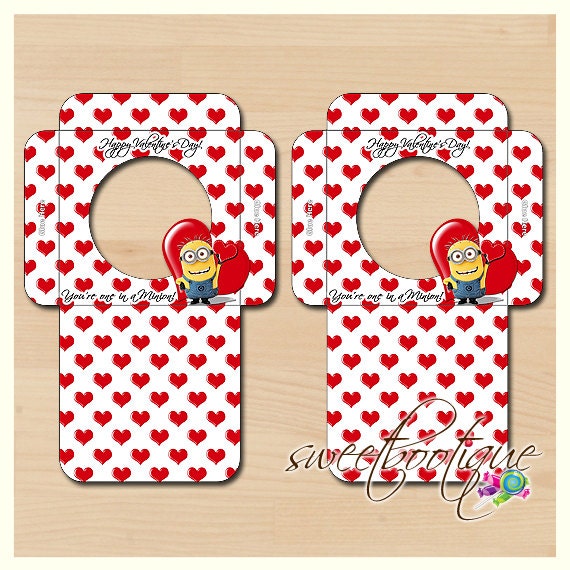 Despicable Me Minion Valentine's Day Cookie Envelope - Printable - Digital File - INSTANT DOWNLOAD Il_170x135