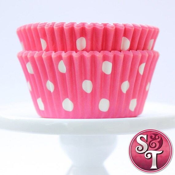 Pink GREASEPROOF Dot Baking Cups Cupcake Liners - Quantity 50 Il_570xn