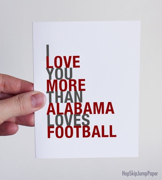 Alabama Football Crimson Tide Greeting Card I by HopSkipJumpPaper