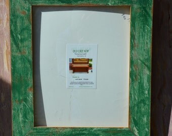 11x14 This Old House Rustic green reclaimed wood by oldlikenew