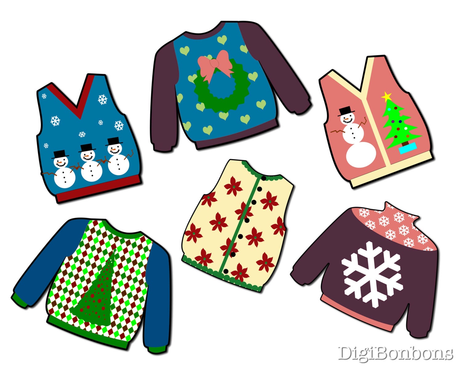 clipart of ugly christmas sweaters - photo #7