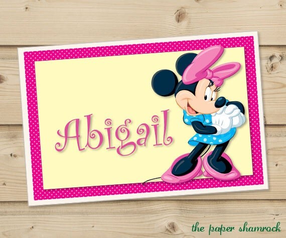 Minnie Mouse - Kids Personalized Placemat, Customized Placemats for kids, Kids Placemat, Personalized Kids Gift Il_570xn