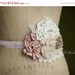 ON SALE Romance Sash- Wedding Rosette Belt Sash for bridesmaids and bride- The Eliana Rose