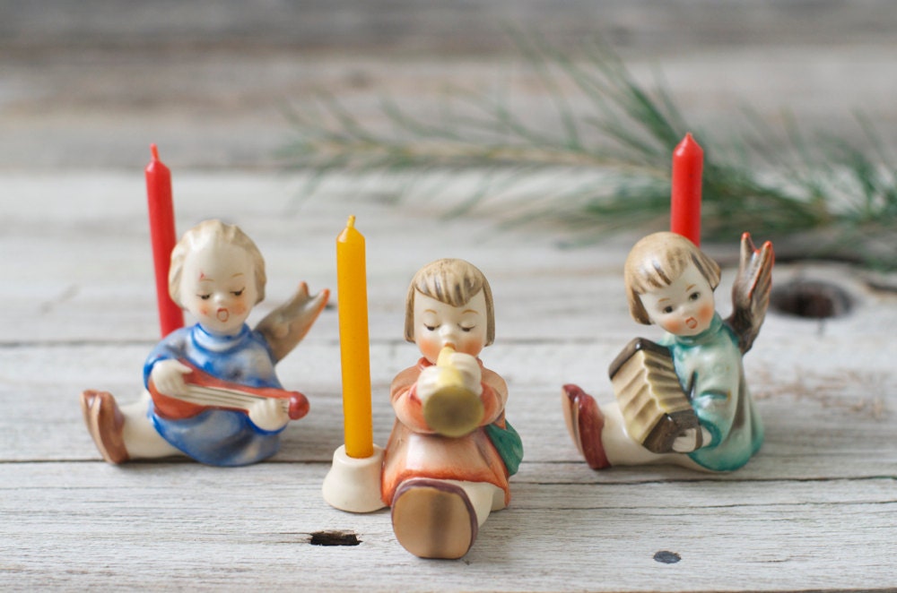 Vintage Hummel Angel Candle Holders Figurines by HouseofSeance