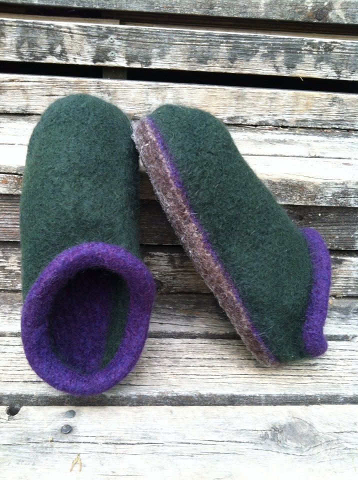 mens boiled wool clogs