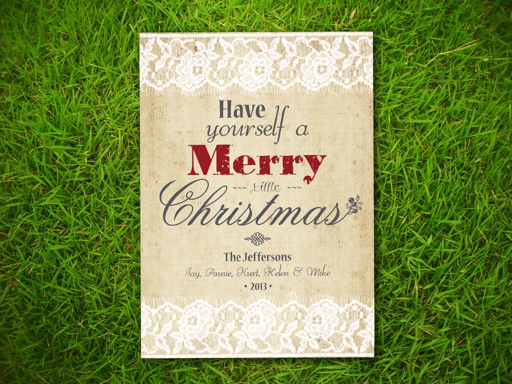 Новогодняя открытка - деревенский красный двухместный кружева Празднование Рождества Индивидуальные Сезон Поздравительная открытка для печати