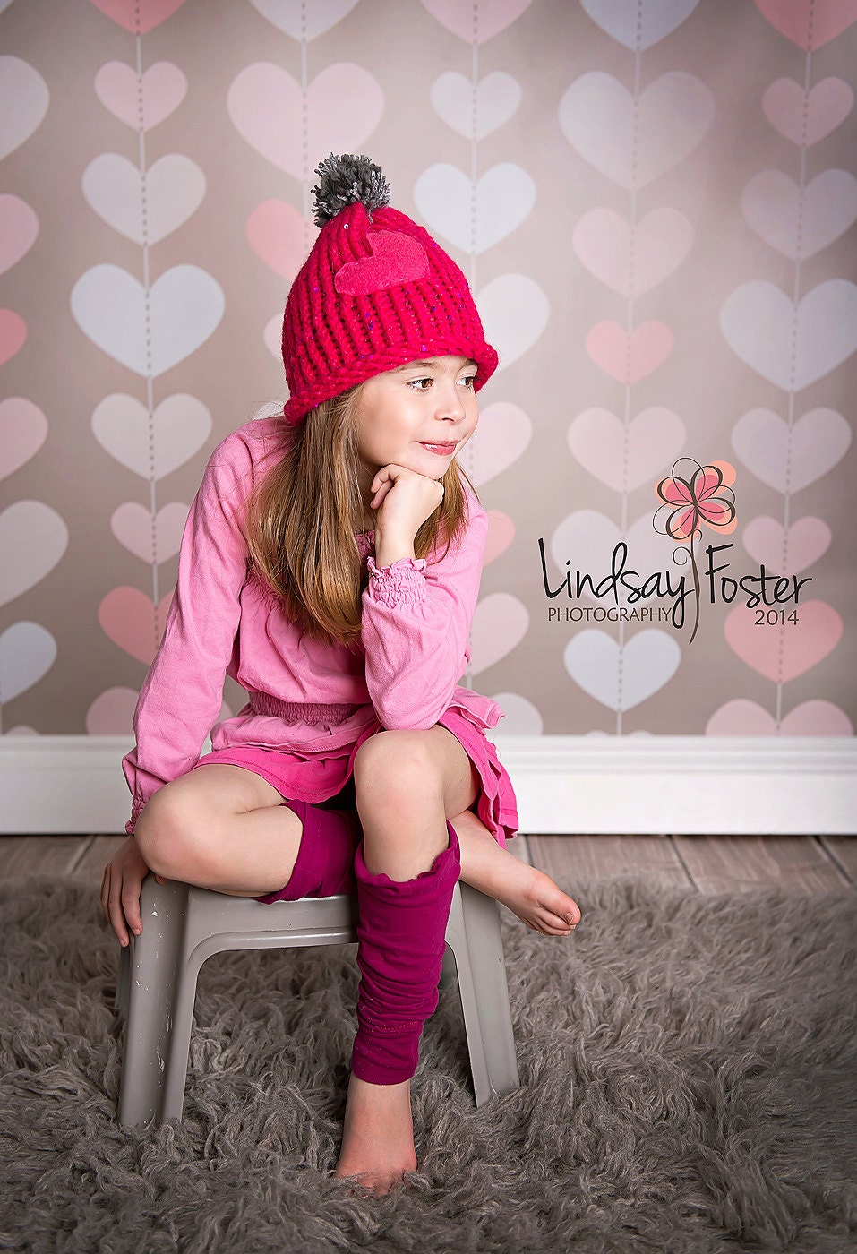 Valentine's Day sparkly sequin knit hat with heart - knitwhitscouture