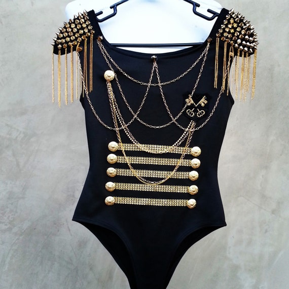 black&gold bodysuit