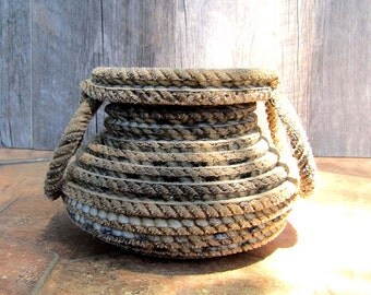 Vintage Rodeo Rope Basket - Old...