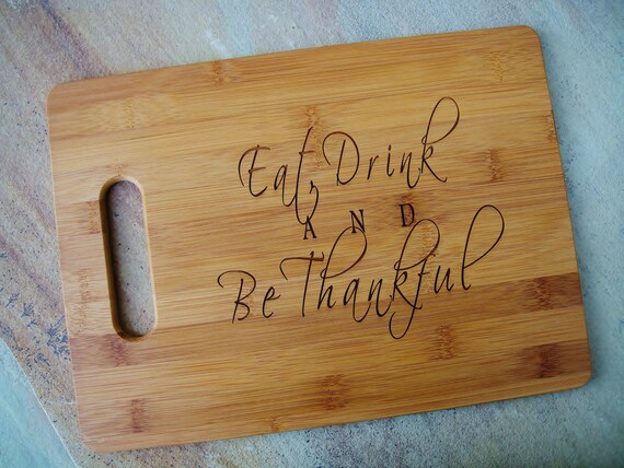 Personalized Bamboo Cutting Board 11" x 8.5", Custom Engraved: Wedding, Housewarming, Mother's Day, Anniversary