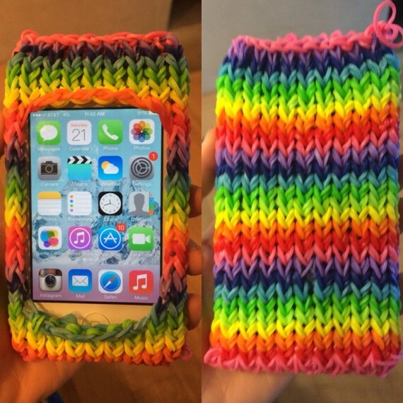 Rainbow Phone Case. This rainbow loom by RainbowLoomPhoneCase