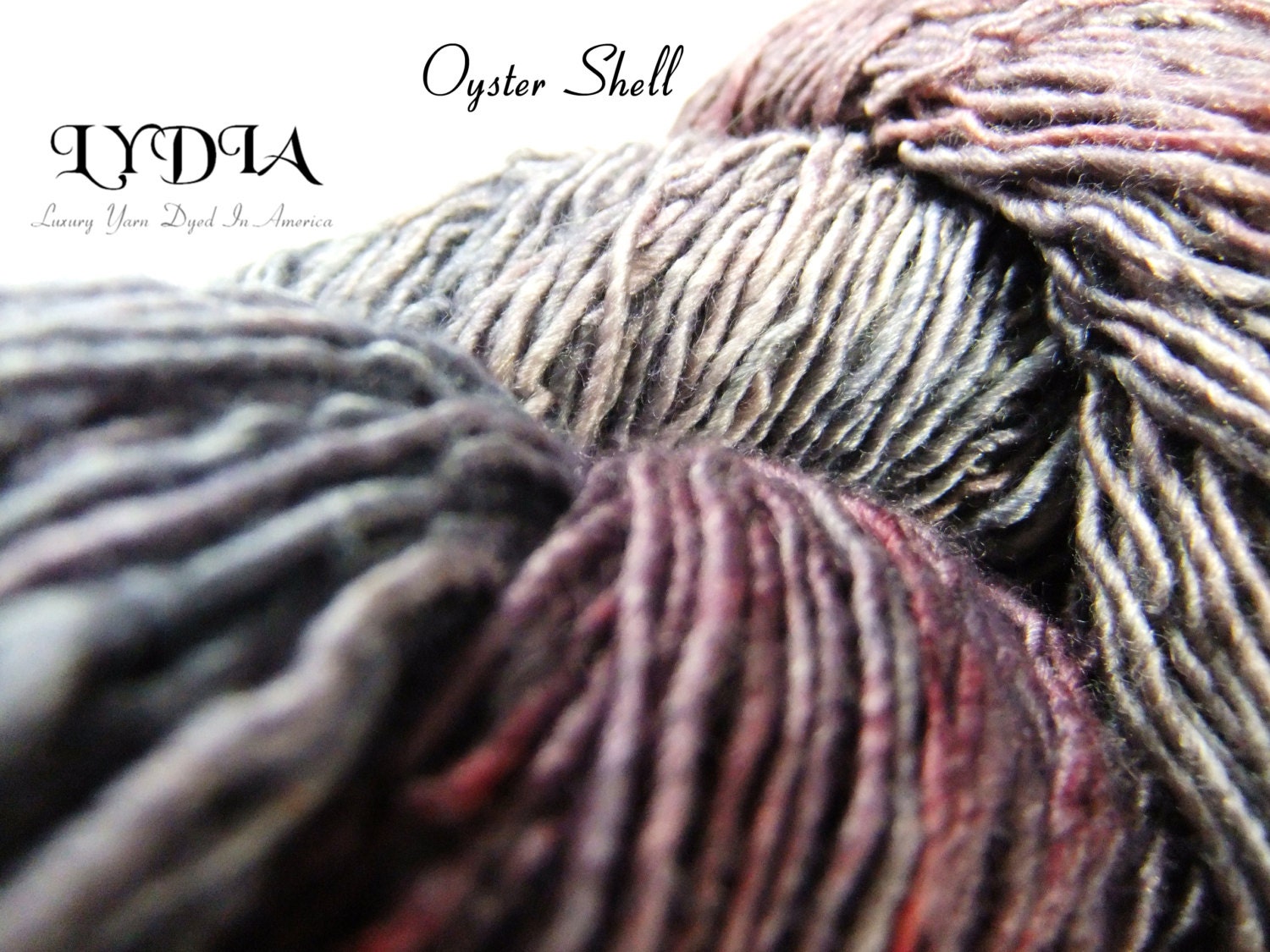 Delight: Merino/Silk Hand Dyed Yarn by LYDIA in Oyster Shell