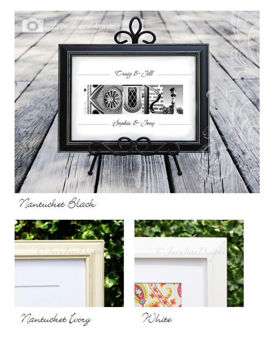 Alphabet Photography Personalized Name Frame in by JavaJaneDesigns