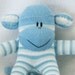 Baby Sock Monkey Blue Stripes
