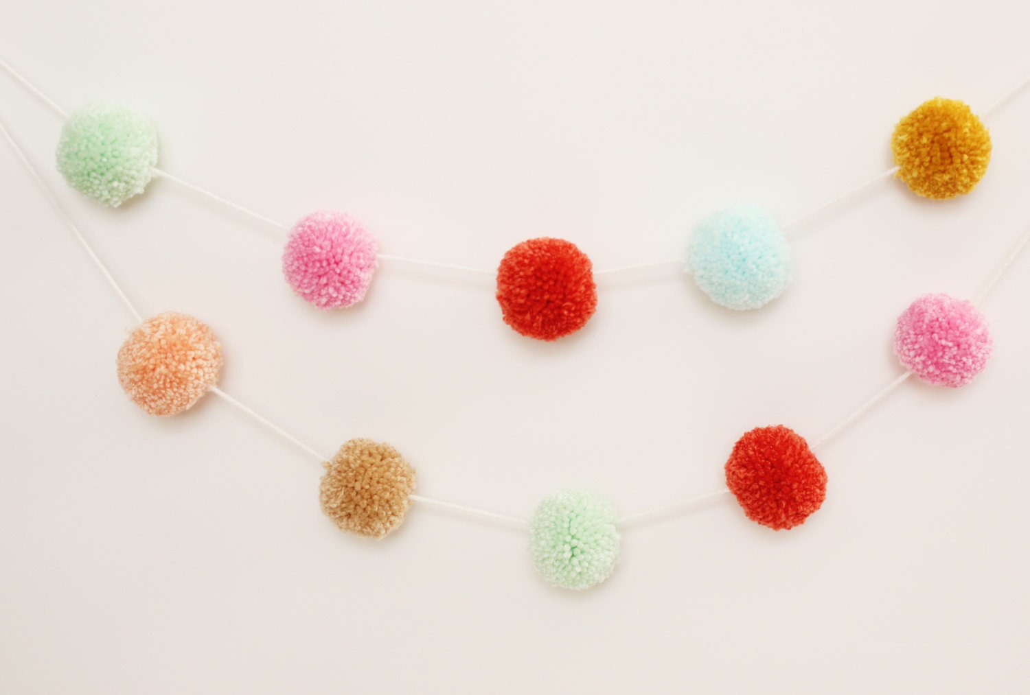 Yarn Pom Pom Garland By Stephlovesben On Etsy 1378