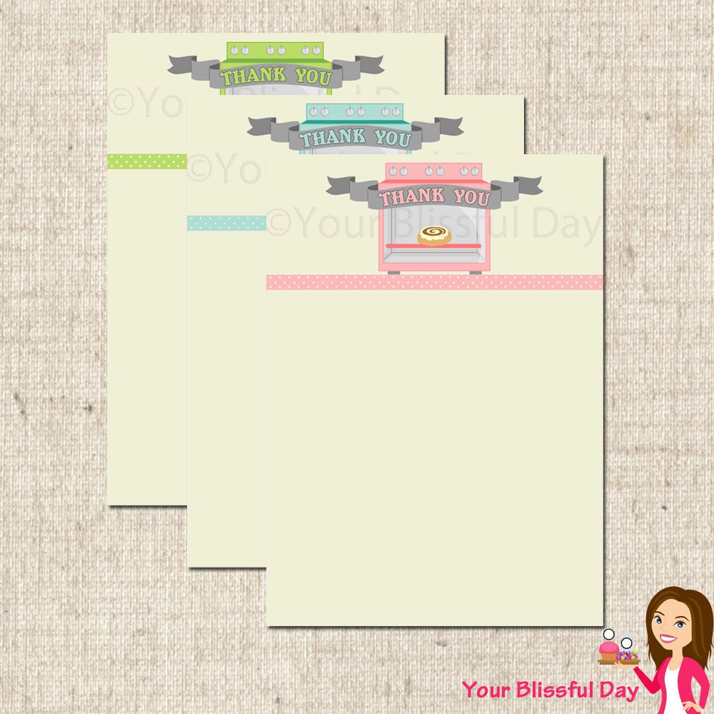 PRINTABLE Bun in the Oven Baby Shower Thank You Cards Il_570xn