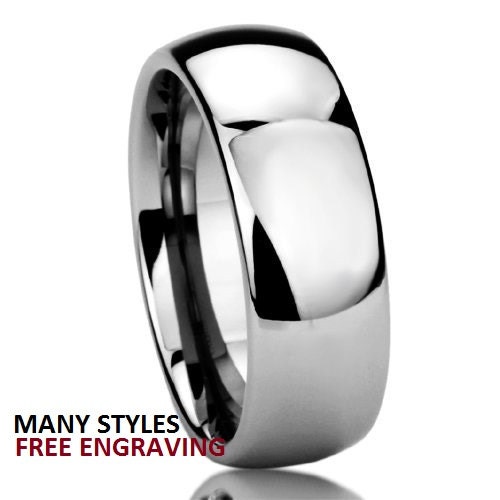 Top Quality TUNGSTEN Carbide Wedding Band, High Polish Classic 8mm ... Top Quality TUNGSTEN Carbide Wedding Band, High Polish Classic 8mm ...