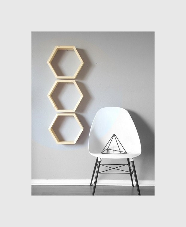 3 Geometric Shelves . Hexagon Shelving by GeometricHome