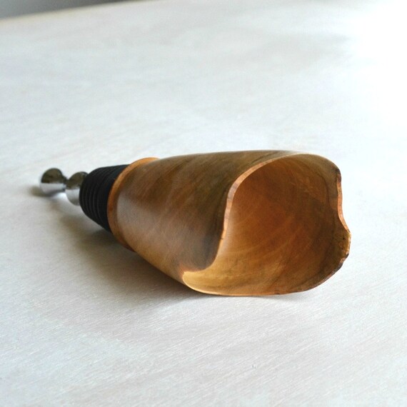 Wine bottle stopper Boxelder burl wood wooden by Turnato on Etsy
