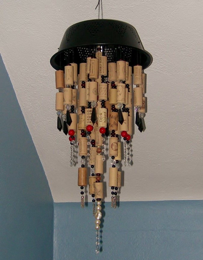 Wine Cork Faux Chandelier By Wdswmn On Etsy