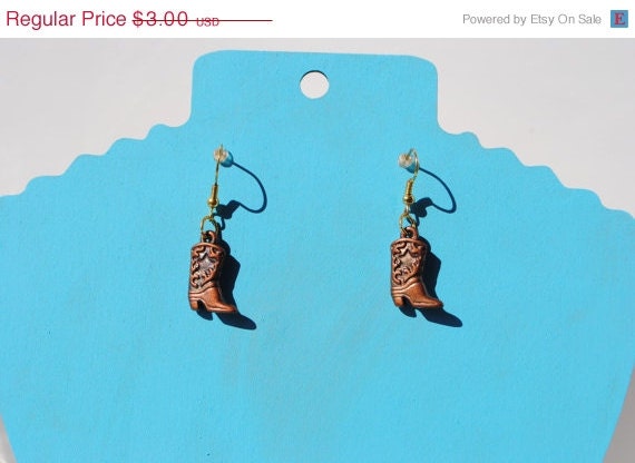 July Sale Western Cowgirl Boot Earrings