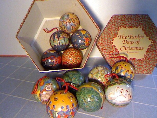 twelve days of christmas paper mache ornaments by fiordalis twelve days of christmas paper mache ornaments by fiordalis