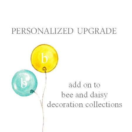 Personalized Decor Pack Upgrade for any Bee and Daisy Printable Decorations Il_570xn