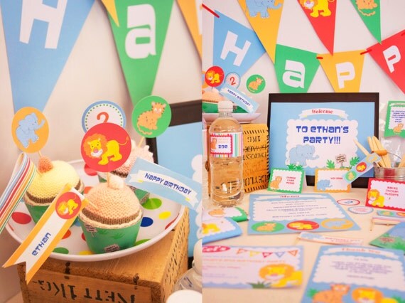 Jungle Party DIY Printable Kit - INSTANT DOWNLOAD Il_570xn