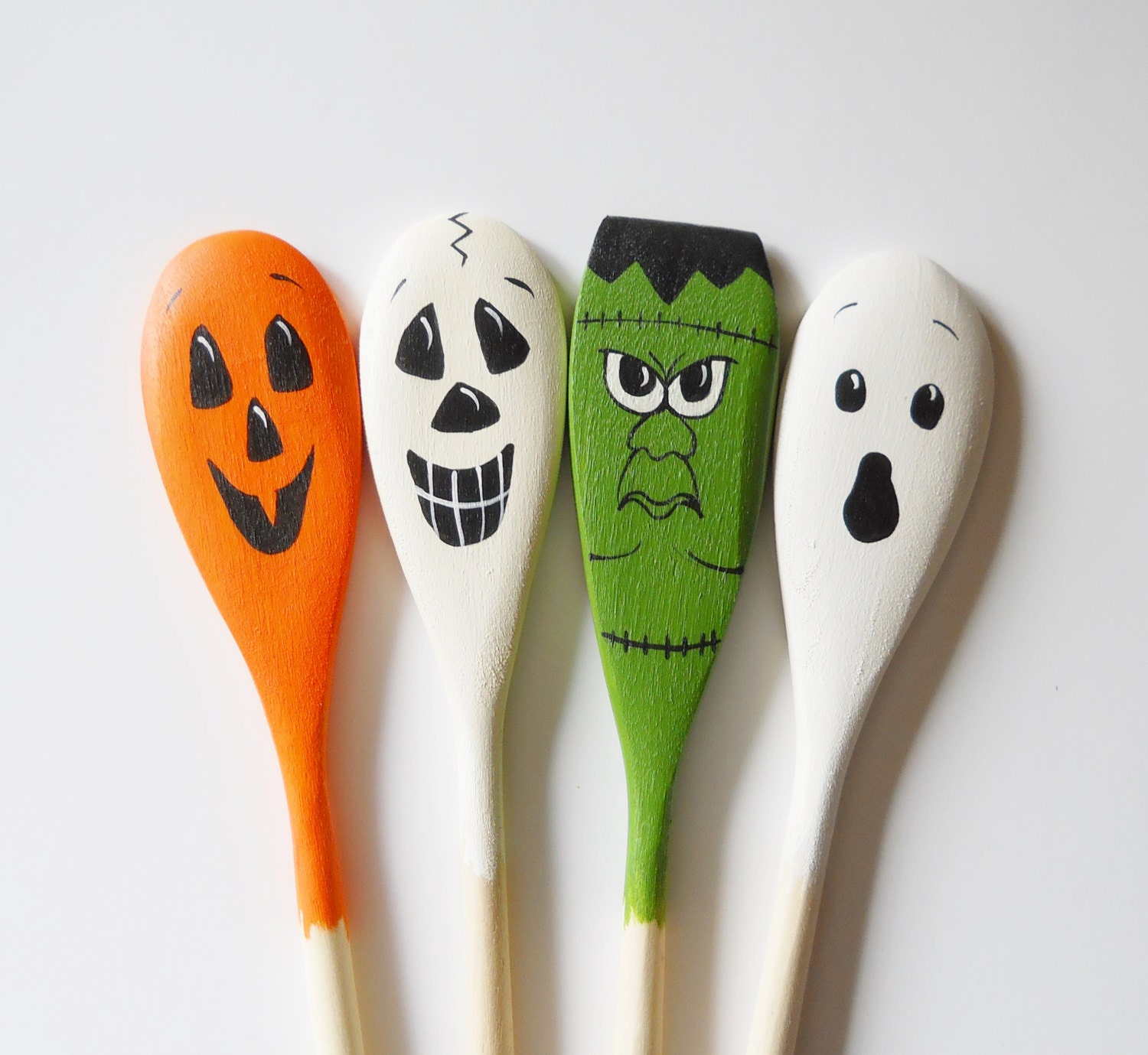 Halloween Wooden Spoons Halloween Decor Spooky Spoons